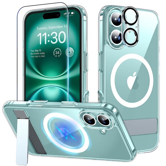 Magnetic Clear Case for iPhone 16, MagSafe Compatible Anti-Yellow. Transparent. - Picture 2 of 9